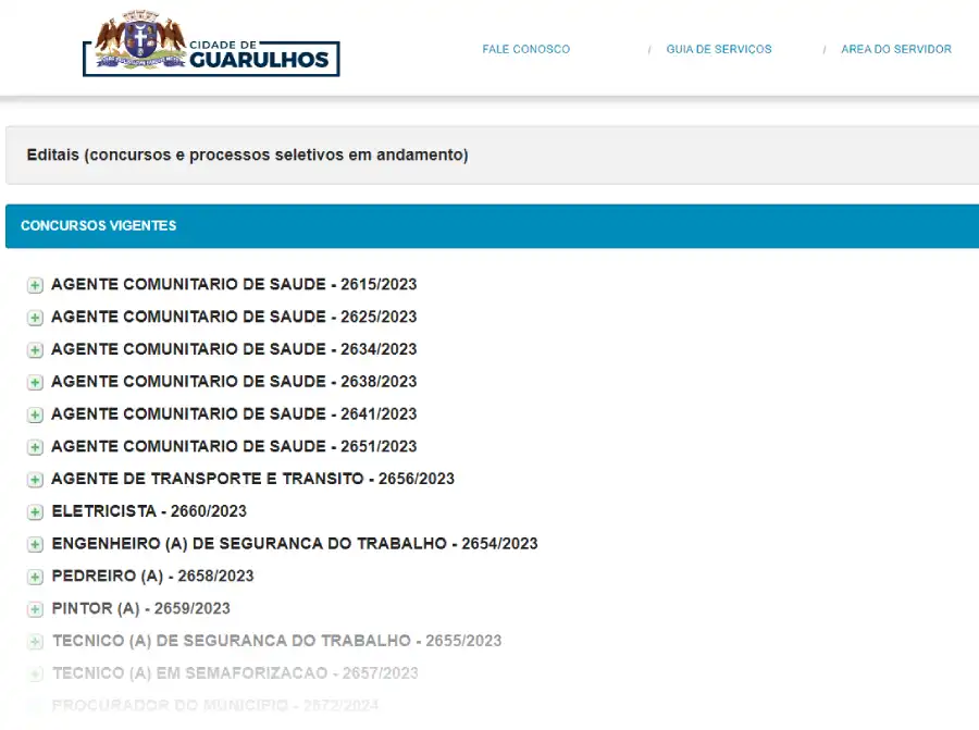 Concurso publico guarulhos